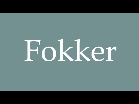 How to Pronounce ''Fokker'' Correctly in French