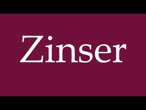 How to Pronounce ''Zinser'' Correctly in German