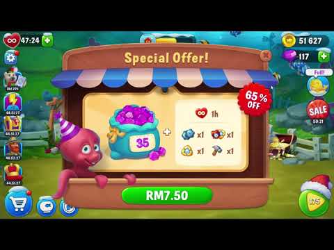 FISHDOM:  Level 172~Challenge Level, 173, 174, 175 First tries  No boosters.