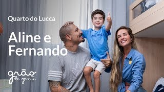 ALINE GOTSCHALG E FERNANDO MEDEIROS MOSTRAM  QUARTO INFANTIL DO LUCCA | GRÃO DE GENTE