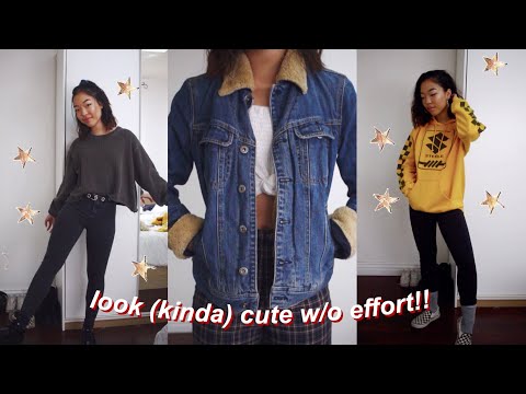 how to look cute with no effort // lazy day outfits