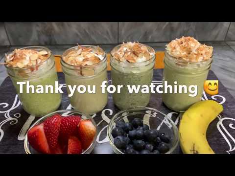 4 Homemade Healthy Avocado Smoothies | Blueberry | Strawberry | Banana | Chia Seeds