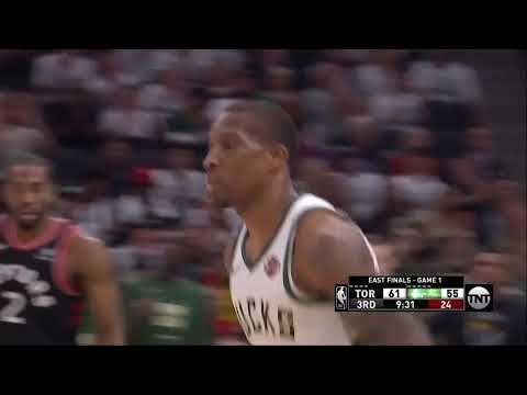 NBA, playoff 2019, Bucks vs. Raptors, Round 3, Game 1, Move 29, Eric Bledsoe, 2 pointer