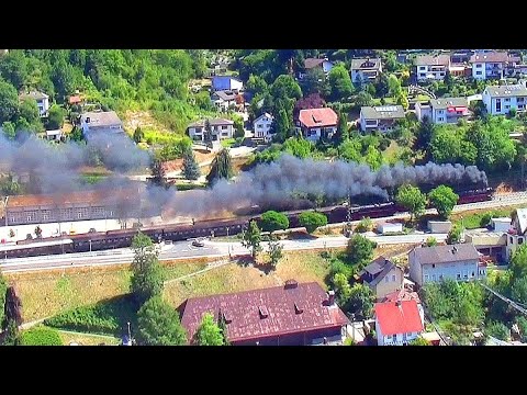 Pacific Loco Racing uphill Black Forest -- Parallelfahrt mit 4 x Baureihe 01