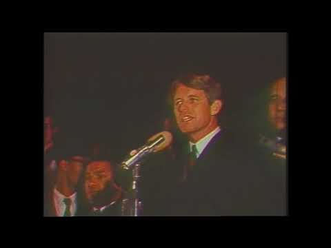 Robert F. Kennedy announces the death of Martin Luther King Jr. on April 4, 1968