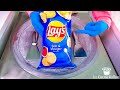 ASMR Ice Cream Rolls Lays Salt Vinegar Chips Satisfying