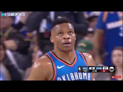 Russel Westbrook Vs Warriors 2/6/18 34 Pts 9 Reb 9 Asts.