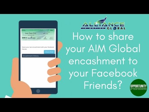 AIM Global - Share your encashment to your Facebook Friends