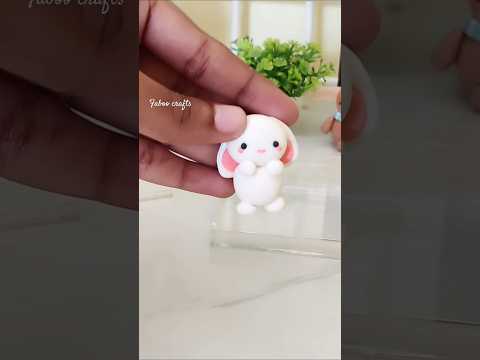 Rabbit using clay👆🏽watch full video #airdryclay #claydiy  #faboocrafts #homadeclay #airclay