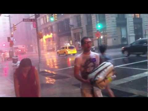 Rain Thunder Lightning Hail freak storm in NYC (1: RAIN)