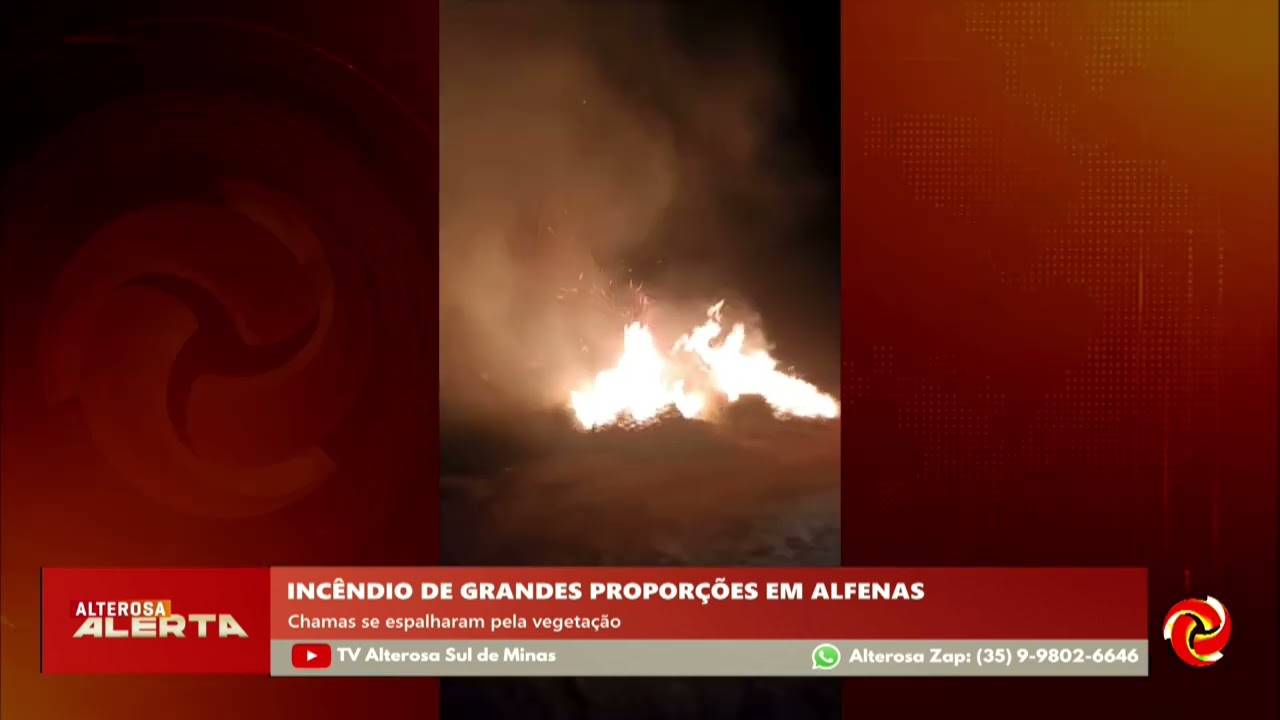 Fogo atinge mata perto de residencial em Alfenas