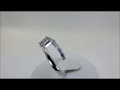 9ct White Gold 0.10 Diamond Crossover Dress Ring Size L