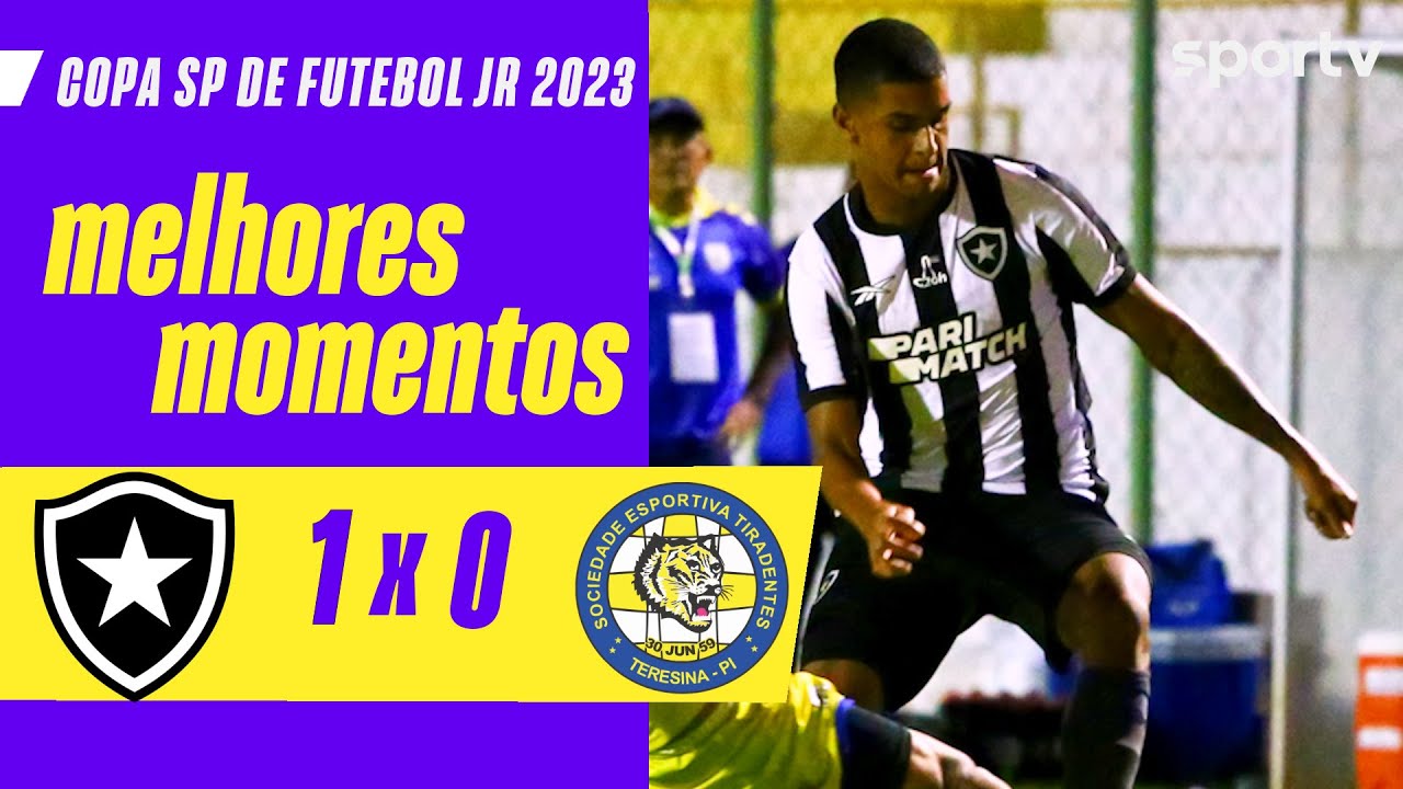 VÍDEO | Gol e melhores momentos da vitória do Botafogo sobre o Tiradentes na estreia na Copinha