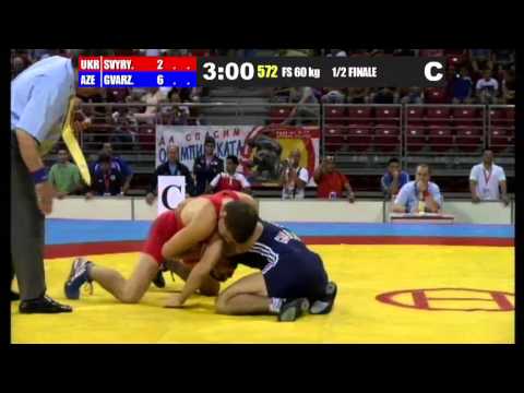 WWJC2013 / Akhmednabi Gvarzatilov - Andrey Sivrid (UKR) - FS 60 kg - 1/2 final