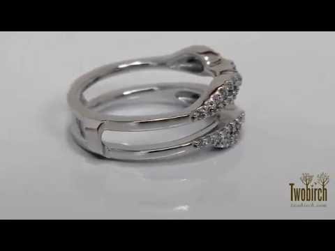 0.32ct. Infinity Criss Cross Ring Guard - TwoBirch TB-GUARD-0108-WG-F