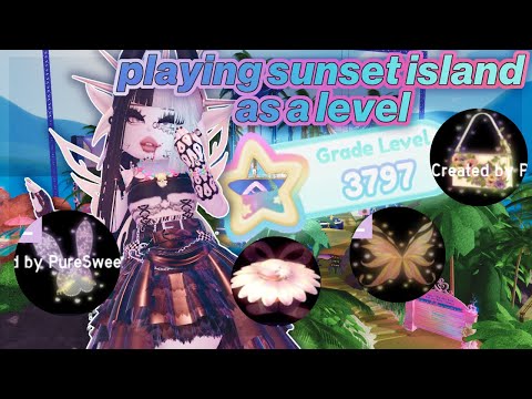 playing sunset island as a LEVEL 3700+ but i have to use the new items ˚｡⋆୨୧˚royale high˚｡⋆୨୧˚