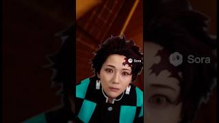 鬼滅の刃 竈門炭治郎 無限城で走ってたら落ちた コスプレ AI #sora2 #ai #demonslayer #kimetsunoyaiba #anime #ai #tanjiro