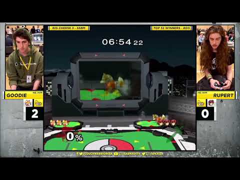 Big Cheese 3 SSBM: Goodie vs Rupert (Fox vs Marth) - Top 32 WR2