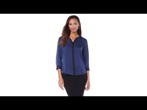 Wendy Williams Colorblocked Blouse