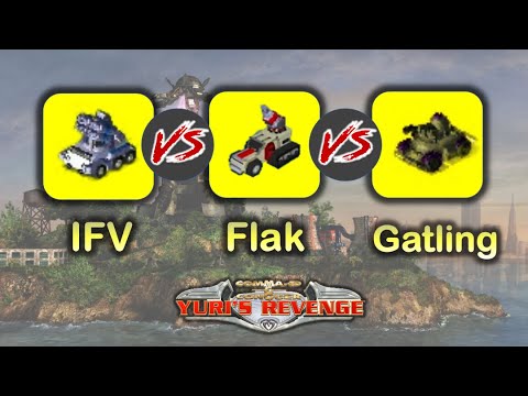 IFV vs Flak Track vs Gatling Tank |  Anti Air Vehicles CnCNet | Red Alert 2 Yuri's Revenge