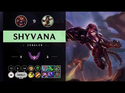 Shyvana Jungle vs Nidalee - KR Master Patch 14.10