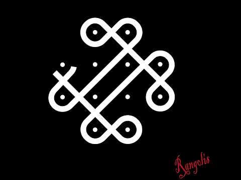 34. 4-2 dots rangoli | Sikku kolam |  kambi kolam | melikala muggulu | neli kolam