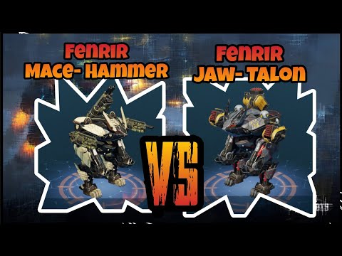 Jaw Talon vs mace Hammer Test server no módulos no habilidades (escudo) war robots Fenrir #wr