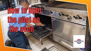 How to light the pilot on the Garland Oven