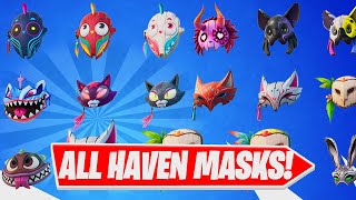 How To UNLOCK ALL HAVEN MASKS in FORTNITE? - How to Collect Feathers Fortnite Chapter 3