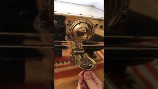 Vintage Brass Trunk Lock Opening