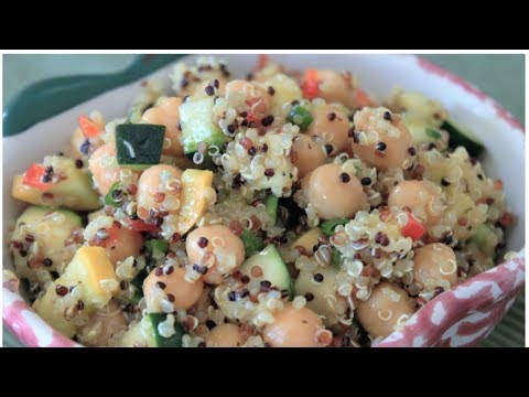Ensalada de Quinoa con Garbanzos y vegetales