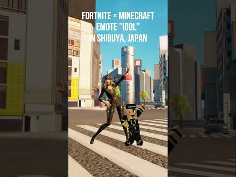 Minecraft Dance : FORTNITE IDOL EMOTE CHALLENGE - Minecraft Animation #shorts