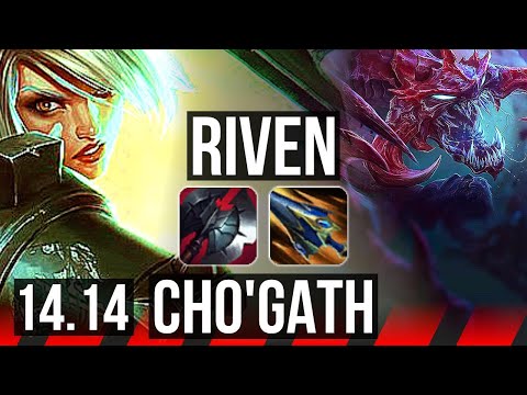 RIVEN vs CHO'GATH (TOP) | Rank 2 Riven, 5/1/4 | EUW Challenger | 14.14