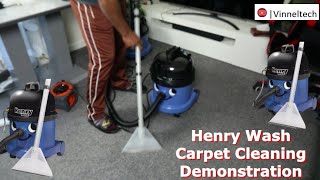 Numatic Henry Wash Cleaning the Living Room Carpet Demonstration