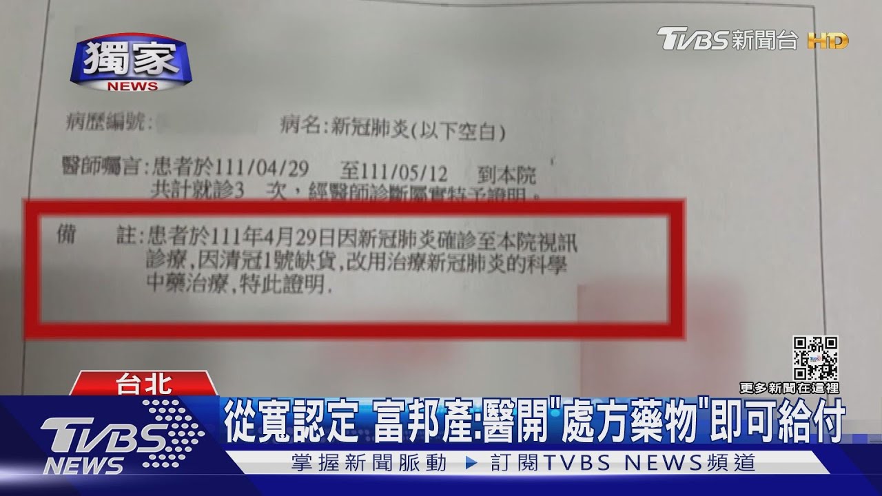 清冠一號缺貨！醫師開「其他處方」理賠卻遭拒　富邦產：從寬認定