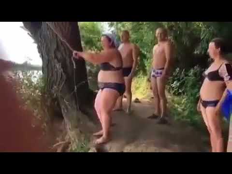 Telma se machuca na balança da Cachoeira do 72