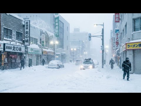 ❄️🌬️🥶 Hokkaido in Sapporo : Japan Frozen in Chaos as a Massive Blizzard Paralyzes the City !