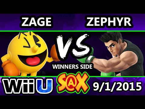 S@X 113 - Zage (Pac-Man) Vs. Zephyr (Little Mac, Pikachu) SSB4 Tournament - Smash Wii U - Smash 4