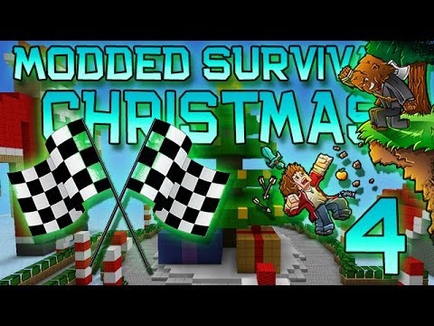 Minecraft: Modded Christmas Survival Let's Play w/Mitch! Ep. 4 - RACE!