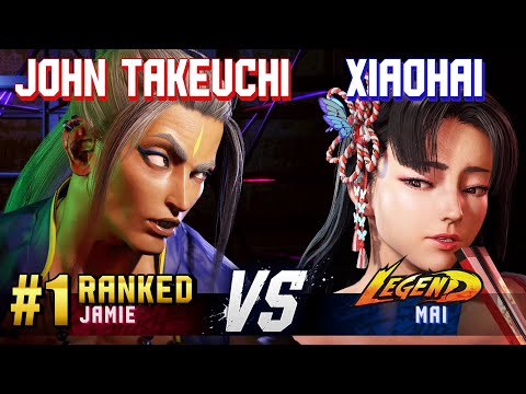 SF6 ▰ JOHN TAKEUCHI (#1 Ranked Jamie) vs XIAOHAI (Mai) ▰ High Level Gameplay