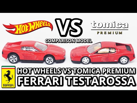 Hot Wheels VS Tomica Premium Ferrari Testarossa Comparison Model