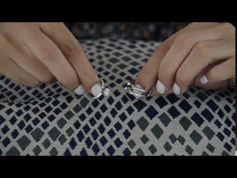 0.5 Ct. Princess Cut Channel Cathedral Ring Guard - TwoBirch TB-GUARD-0044-WG-H