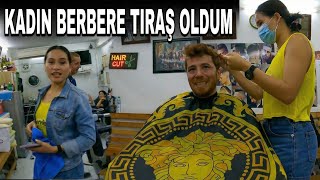KADIN BERBER BENİ TRAŞ ETTİ | Pattaya Tayland