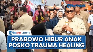 Akrab! Prabowo Hibur & Sapa Anak-anak Korban Bencana di Posko Trauma Healing Agam hingga Terharu