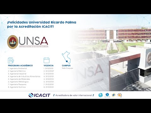 Acreditación ICACIT 2025 - Universidad Nacional de San Agustín de Arequipa (UNSA)