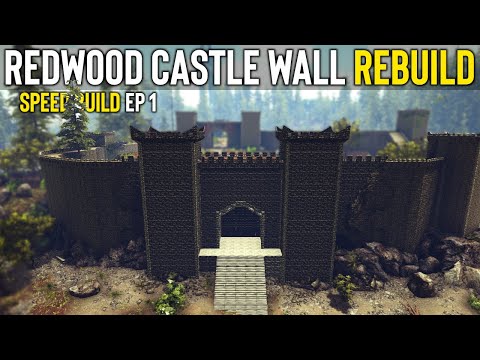 ARK: Lost Island - Rebuilding the Redwood Castle Wall Ep 1 | Speed Build