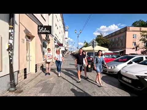 Podlasie - Białystok - spacer z Bazyliki św. Rocha do Pałacu Branickich przez rynek (4K)