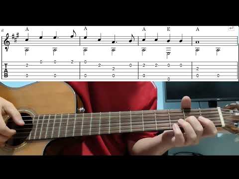 Oh! Susanna - Easy Fingerstyle Guitar Playthrough Tutorial Lesson With Tabs