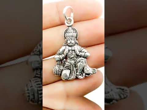 Shri hanuman ji pendant for men's pure silver, 100grm