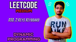 YouTube video '650. 2 Keys Keyboard | LEETCODE MEDIUM'